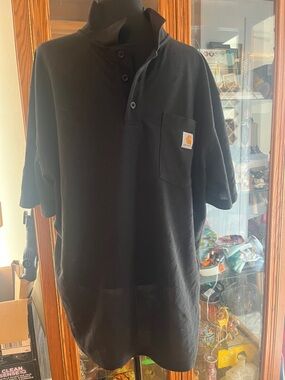 Carhartt Men’s Black Short-Sleeve Pocket Polo
